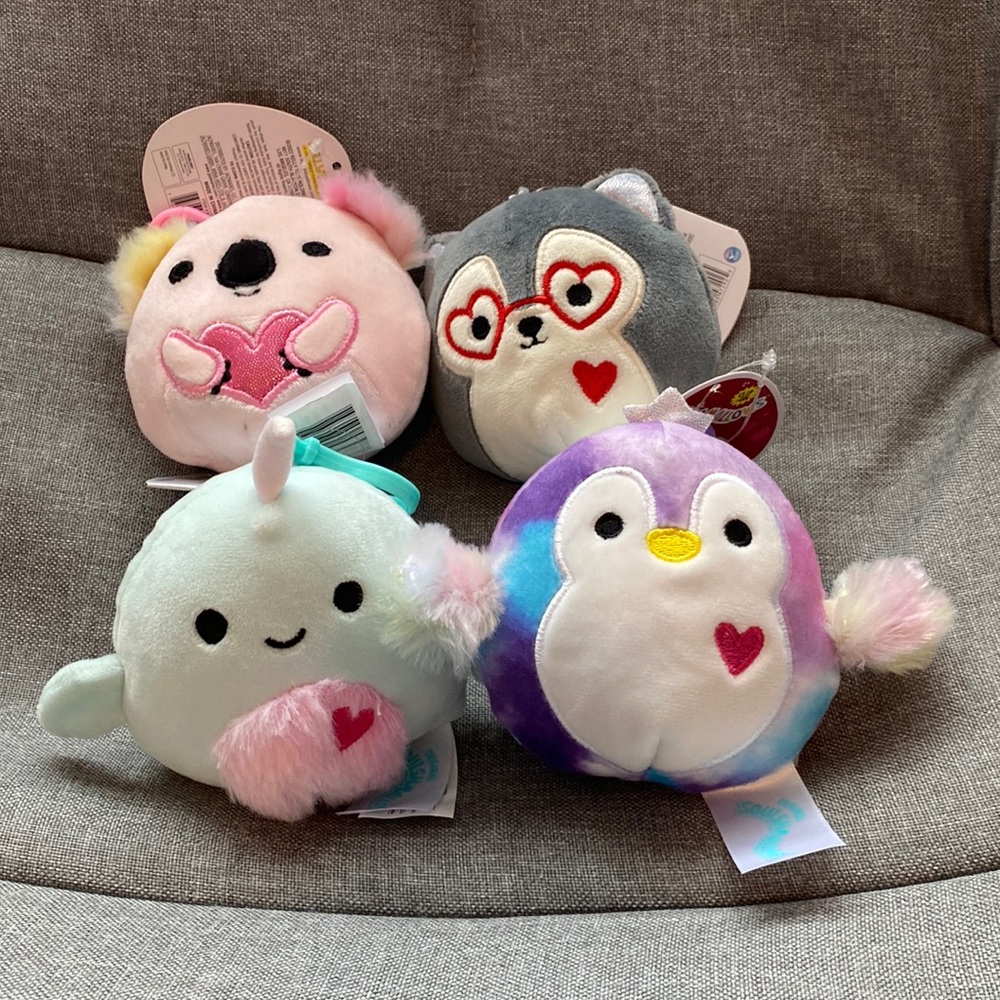 Squishmallow valentine clip bundle